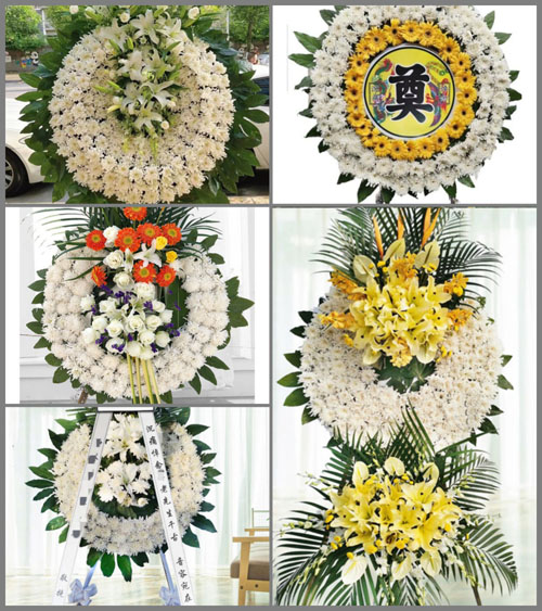 湖北孝感市大悟县四姑镇四姑村花圈速递